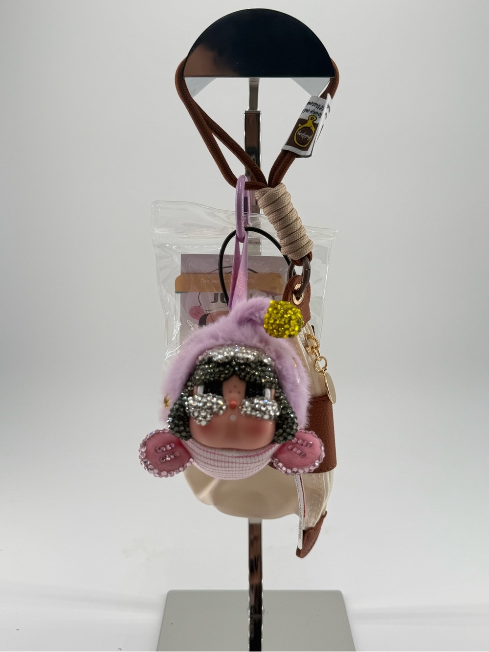 Cry baby Pink Plush Doll Keychain Bag Charm